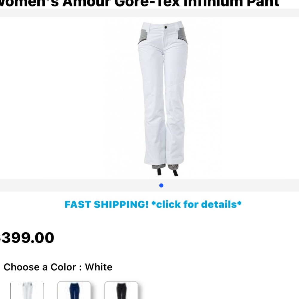 Spyder Armour Gore-Tex ski pant
